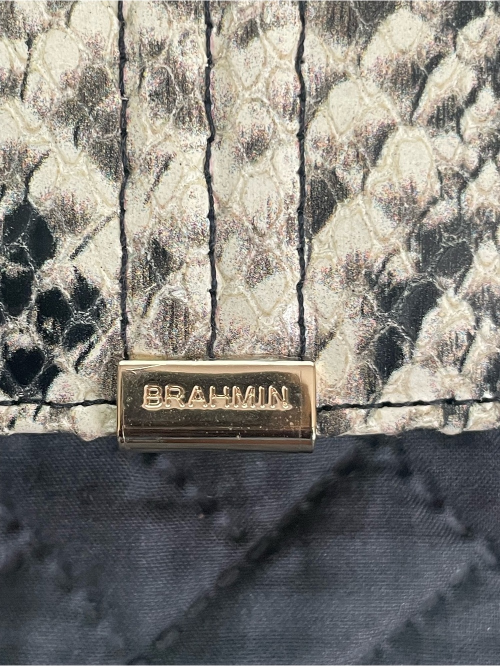 Brahmin Ady Wallet Caviar Felix Snake Print Leather Classic Luxury Sophisticated - Picture 6 of 15